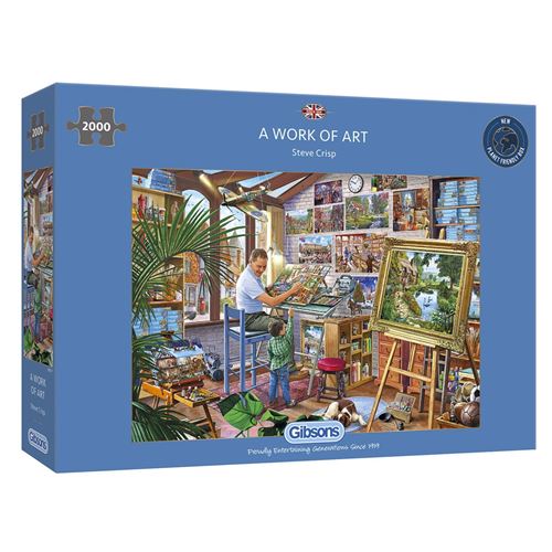Puzzle carton 2000 PIECE A WORK OF ART GIBSONS Multicolore