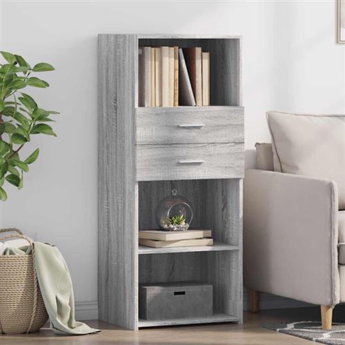 Non Communiqué Gris Buffet Haut Sonoma 50X42,5X124 Cm Bois D Ingénierie