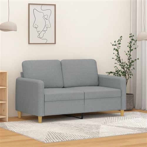 Vidaxl Gris/Clair Canapé À 2 Places 120 Cm Tissu - Image 2