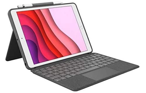 Logitech Combo Touch - Clavier et étui - avec trackpad - rétroéclairé - Apple Smart connector - QWERTY - Espagnol - graphite - pour Apple 10.2-inch iPad (7ème génération, 8ème génération, 9ème génération)