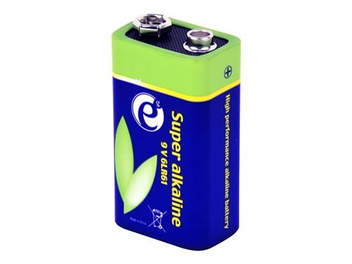 EnerGenie - Batterie 6LR61 - Alcaline - 500 mAh