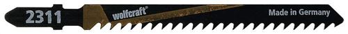 Wolfcraft 2311000 2 Lames de Scie Sauteuse Hcs Queue en T Longueur Dentée 75 Mm Dents Avoyées Et Rectifées Pas de Dents 3 Mm