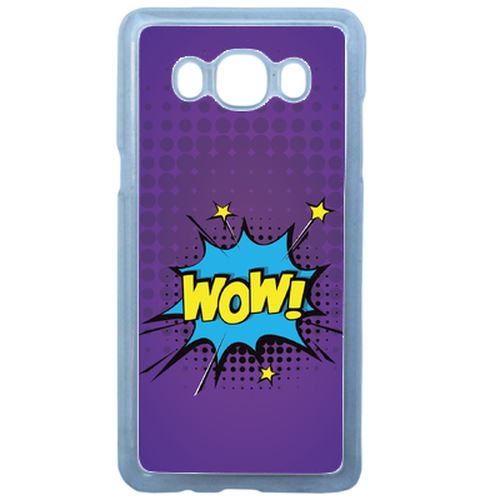 Coque Wow Fond Mauve Compatible Samsung Galaxy J3 2016 Transparent