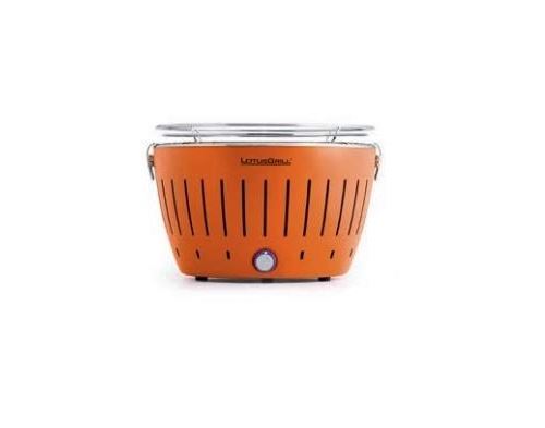 LotusGrill - Barbecue ORANGE avec piles et câble d'alimentation USB