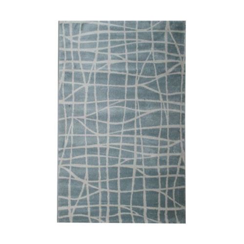 Tapis de salon Comtemporain GRENADA Beige Gris et Bleu 120x170cm