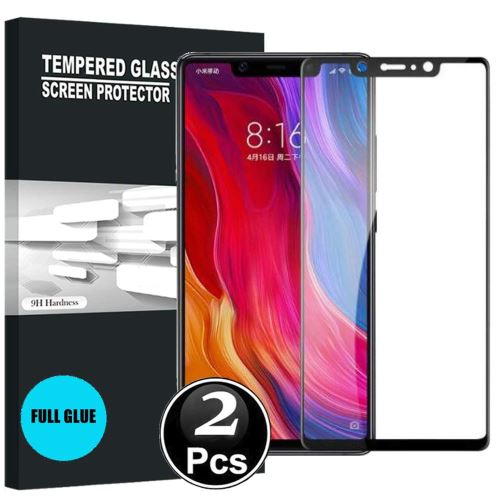 Xiaomi Mi 8 SE Vitre protection d'ecran en verre trempé incassable protection integrale Full 3D Tempered Glass FULL GLUE - [X2-Noir]