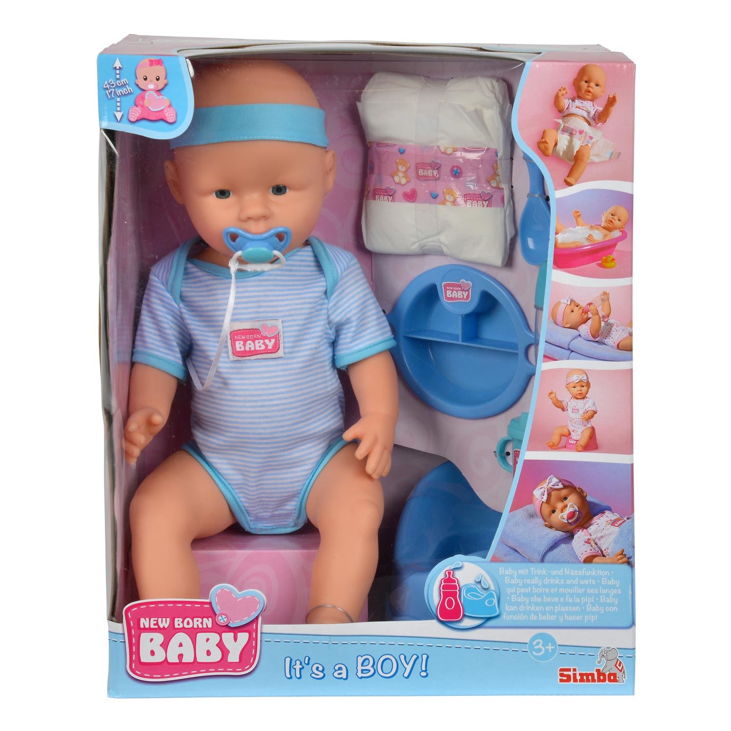 Poupon Simba New Born Baby Bleu 43 cm Poupon fnac Belgique