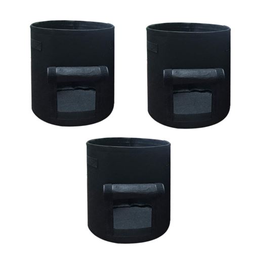 3Pcs Plante Pousse Sacs en Tissu Nonwoven Pot Gardening Légumes, Sac Planteuse YYYP016