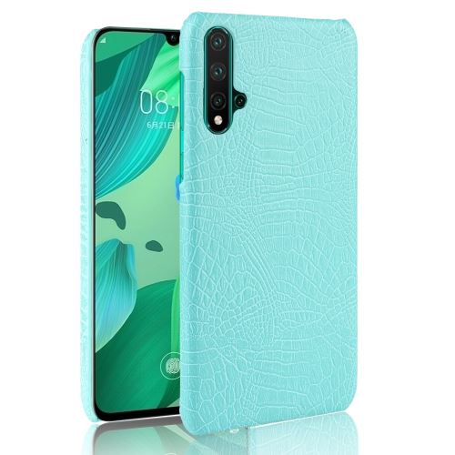 Coque en TPU + PU crocodile bleu clair pour votre Huawei Nova 5/Nova 5 Pro