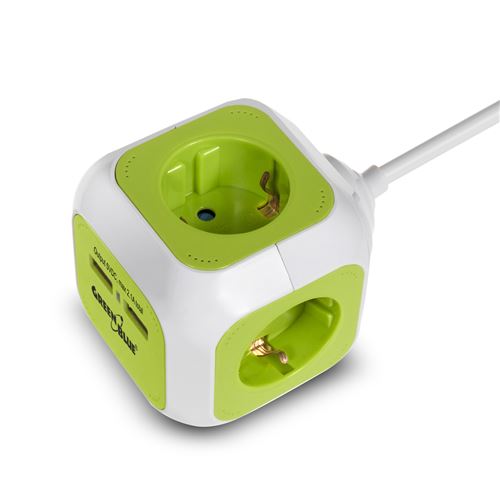 Prise d'alimentation MagicCube version allemande 2 entrées USB 1,4m GreenBlue GB118G