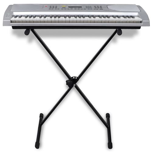 vidaXL Clavier électrique avec support musical + ajustable de clavier