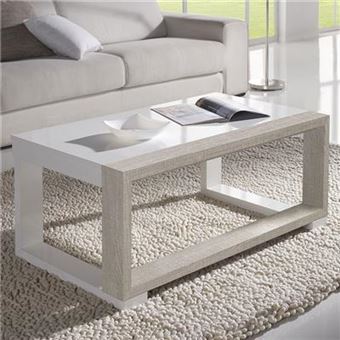 646 57 Sur Table De Salon Relevable Blanche Et Couleur Bois Clair
