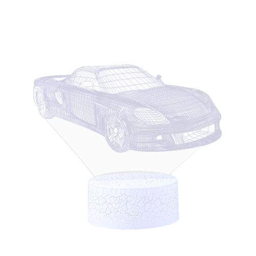 Veilleuse 3D en forme de voiture FONGWAN Lampe de bureau 7 couleurs avec  Smart Touch et télécommande - Veilleuses - à la Fnac
