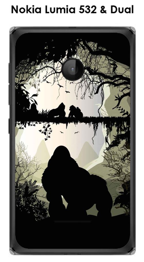 Coque Nokia Lumia 532 & Dual design gorilles