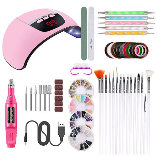 Non Communiqué Rose Sèche-Lampe Uv À Led, Trousse D'outils De Manucure K36