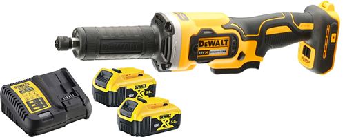 Meuleuse Droite 18V + 2 Batteries Xr 5Ah + Chargeur + Coffret Tstak - Dewalt - Dcg426P2