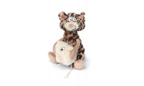 sigikid Peluche pour Adultes et Enfants Chat et Souris Always in Your Arms! Sweet Beasts Multicolore 21 x 9 x 8 cm