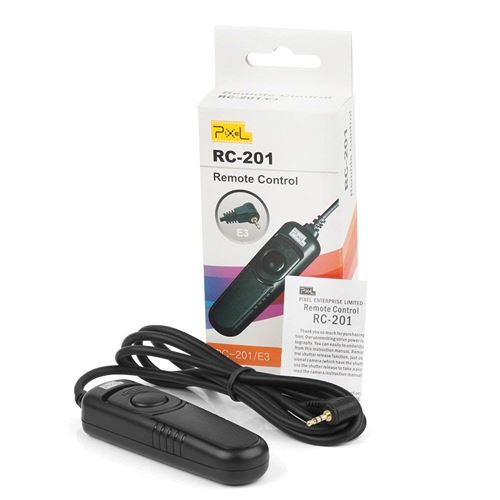 Pixel Rc-201/e3 Déclencheur À Distance / Télécommande Filaire Avec Câble De 120cm Pour Reflex Canon