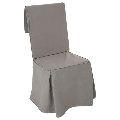 Housse de chaise ajustable - Gris - 100% coton