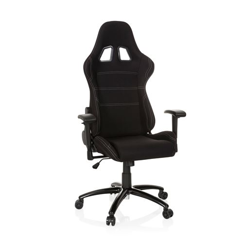 Chaise gaming / fauteuil gamer GAME FORCE tissu noir hjh OFFICE 