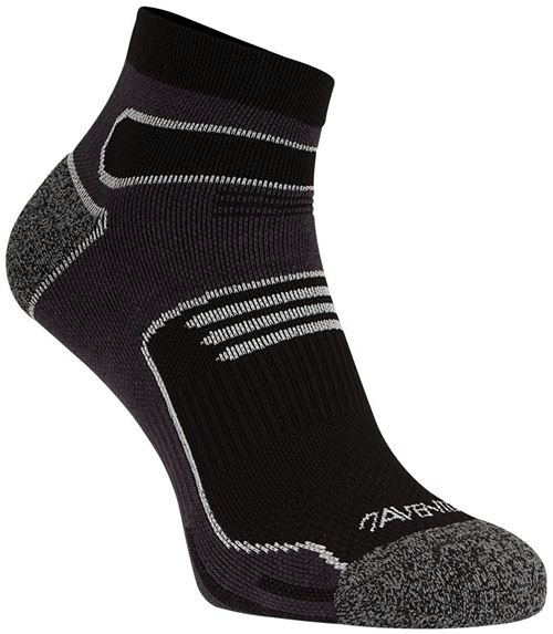 2-Pack socquettes hommes noir / gris taille 43/46