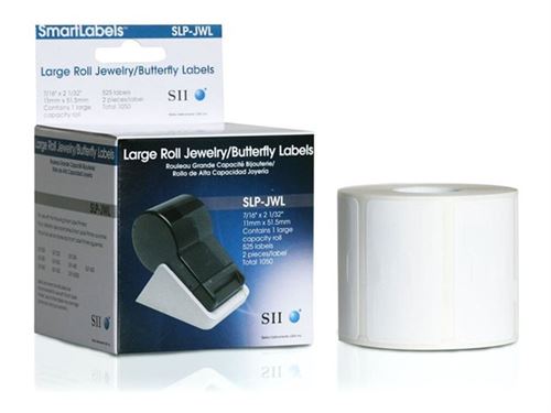 SmartLabels SLP-JWL Rouleau Grand Capacit&eacute; Etiquettes Bijouterie 11 x 51,5 mm Blanc