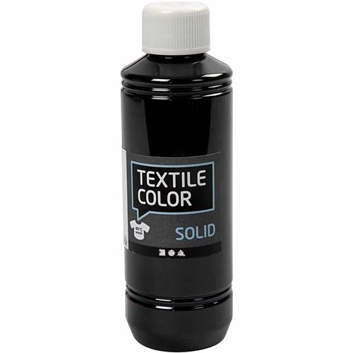 Creotime peinture textile Solide 250 ml cover-black
