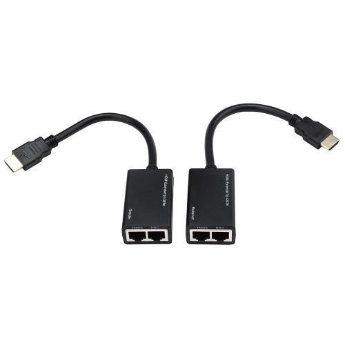 2PC HDMI ExtenderBy Cat5e / Cat 6 pour HDMI sur RJ45 Cat5e Cat6 UTP Lan câble