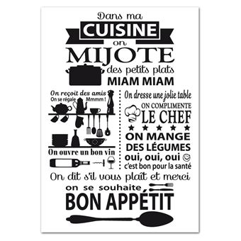 Poster Dans Ma Cuisine - Adzif.biz - Dimensions 21 x 30 cm - Papier  Brillant (POST0008)