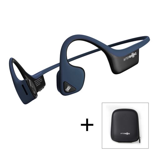 Ecouteur AfterShokz Trekz Air, Casque à Conduction Osseuse, Bluetooth, Sans Fil-Bleu Nuit