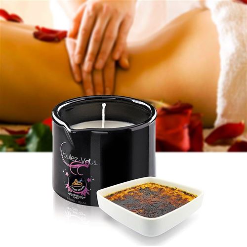 Bougie de massage gourmande Crème brûlée