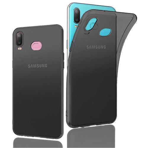Samsung Galaxy A6s Housse Etui Housse Coque de protection Silicone [Noir]
