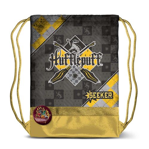 Karactermania Harry Potter Quidditch Hufflepuff-Storm Drawstring Bag Sac à cordon, 47 cm, Jaune (Yellow)