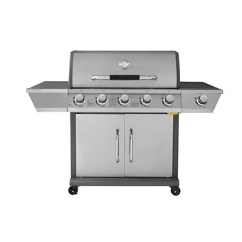DUKE Barbecue a gaz 5 + 1 feux Fonte Grille + Plancha Cookingbox Duke Barbecue à gaz 5 feux Grille + plancha