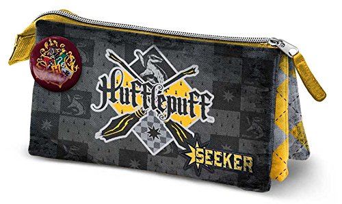 Karactermania Harry Potter Quidditch Hufflepuff-Triple HS Pencil Case Trousses, 24 cm, Jaune (Yellow)
