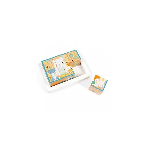 Puzzle cubes : 6 pièces : Animaux de la forêt Zigolos Juratoys Janod - vue 2