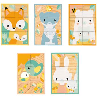 Barquette Janod 6 cubes Pure