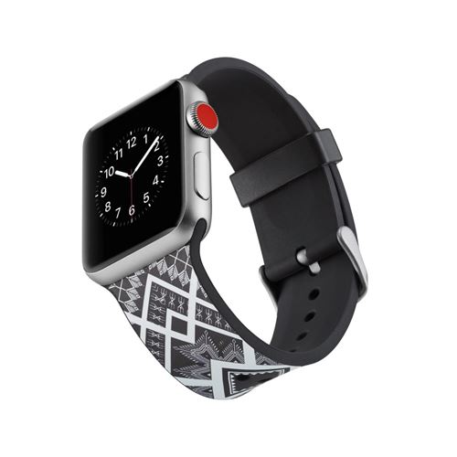 Bracelet en TPU Impression de motifs douce quadrangle pour votre Apple Watch Series 4 44mm/Series 3/2/1 42mm