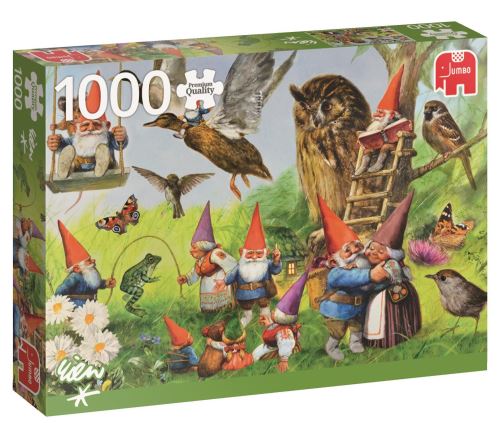 Jumbo PC dans la forêt avec les pièces du puzzle Gnomes 1000