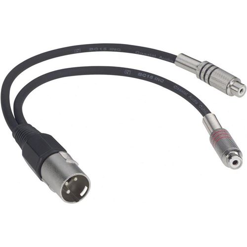 Câble adaptateur 2 RCA femelles/1 XLR mâle Paccs
