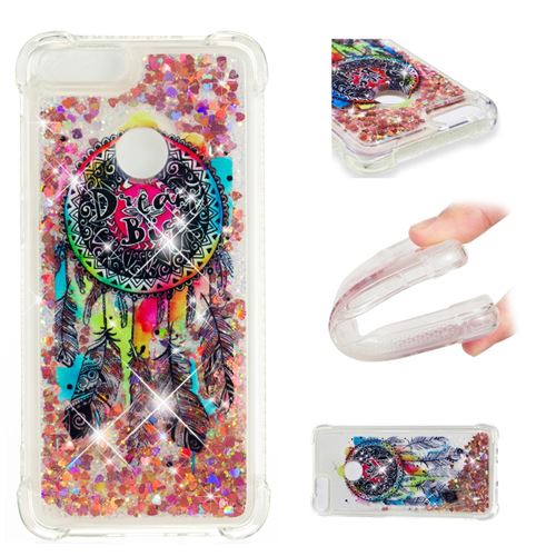 Coque en TPU scintillement liquide sables mouvants antichoc attrapeur de rêves pour votre Huawei P Smart/Enjoy 7S