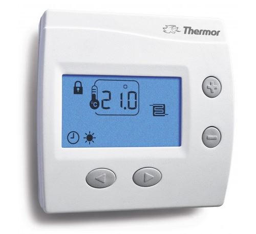 Thermostat d'ambiance digital KS pour plancher chauffant électrique - Blanc