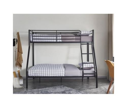 Fily Lit Superpose Adulte Sommier A Lattes Contemporain En Metal Noir L 90 140 X L 190 Cm Achat Prix Fnac