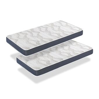 matelas lot 2 ergo confort 90x190 epaisseur 14 cm rembourrage super soft juvenil ideal pour les lits gigognes achat prix fnac