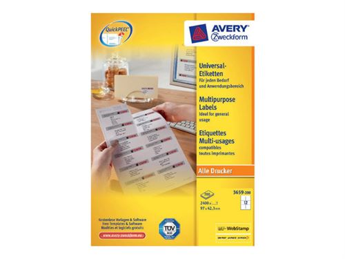 Avery Zweckform 3659 - étiquettes - 2400 étiquette(s)