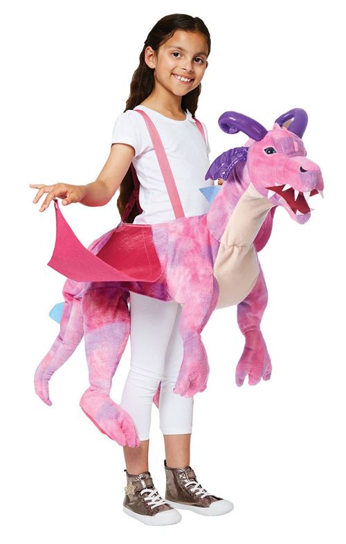 Amscan costume Ride on Dragonjunior 98-128 cm rose 3-8 ans