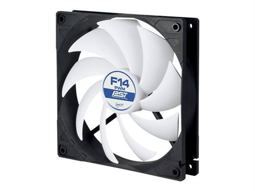 ARCTIC F14 PWM PST -140 mm PWM PST Ventilateur Boîtier - Refroidisseur Silencieux Standard - Port PST (Système PWM) - Reglage RPM Synchro