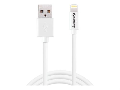 Sandberg Blanc - Câble De Chargement / De Données - Usb Mâle Pour Lightning Mâle - 1 M