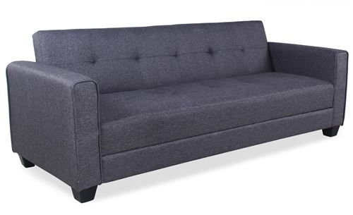 COTECOSY Canap&eacute; convertible 3 places CLAYTON Tissu Gris fonc&eacute;