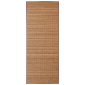 vidaxl tapis rectangulaire marron bambou 200 x 300 cm achat prix fnac